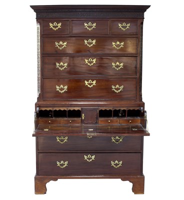 Lot 657 - A late 18th Century mahogany chest on chest...