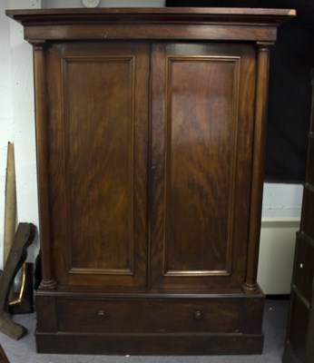 Lot 678 - A Victorian mahogany wardrobe, fitted for...