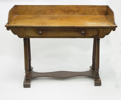 Lot 684 - A Victorian mahogany washstand with splash...