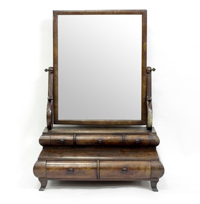 Lot 685 - A Victorian mahogany swing frame toilet mirror...