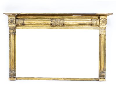 Lot 687 - A Regency gilt wood overmantel mirror with...