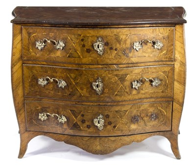 Lot 704 - An 18th Century Italian walnut and inlaid...