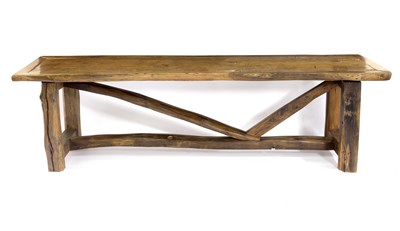 Lot 722 - A modern oak refectory table, the rectangular...