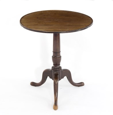 Lot 723 - A George III mahogany tripod table, the...