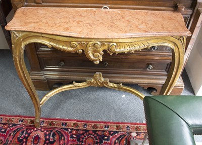 Lot 730 - A giltwood console table, late 19th/early 20th...