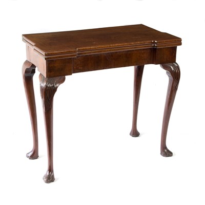 Lot 743 - A George III mahogany card table, the top with...