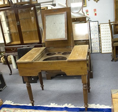 Lot 744 - A 19th Century campaign dressing table, the...