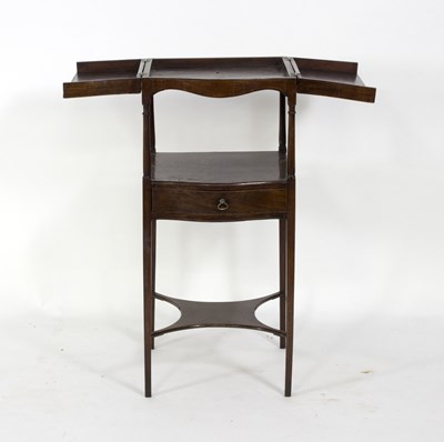 Lot 753 - A George III mahogany pot stand, the...