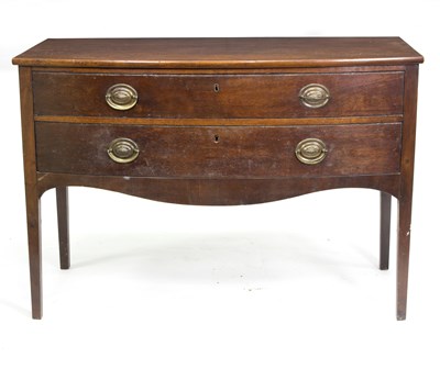 Lot 768 - A mahogany bowfront dressing table, fitted two...