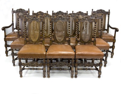 Lot 776 - A set of twelve 17th Century style dining...