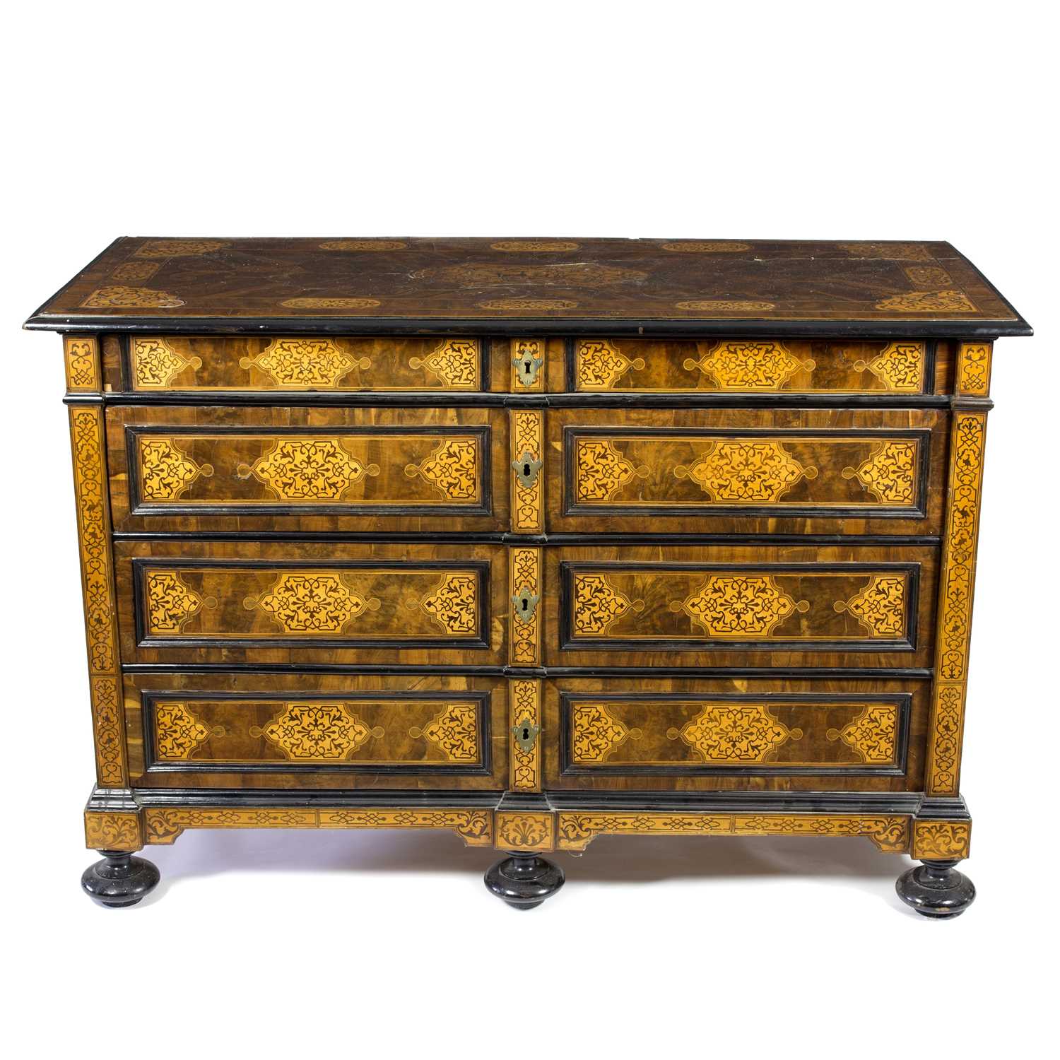 Lot 778 - A Maltese marquetry commode, the top inlaid a...