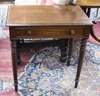 Lot 785 - A 19th Century mahogany side table, fitted a...