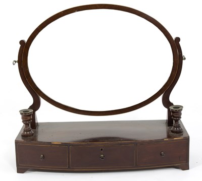 Lot 796 - A 19th Century mahogany dressing table mirror,...