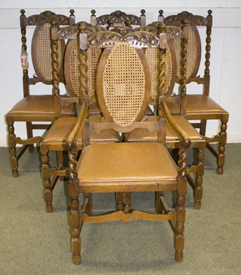 Lot 802 - A set of six oak dining chairs, 17th Century...