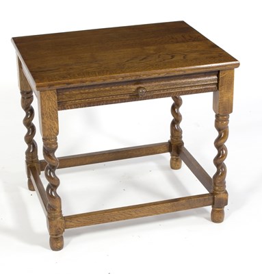 Lot 818 - An oak side table fitted a drawer, 50cm wide