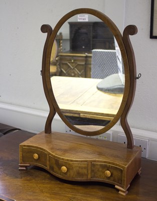 Lot 823 - A 19th Century mahogany dressing table mirror,...