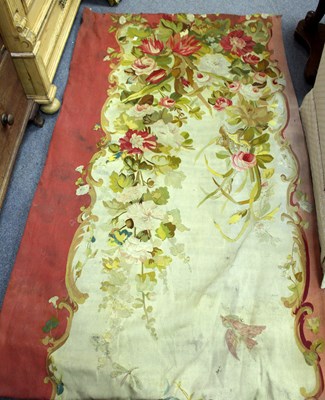 Lot 827 - A pair of Aubusson style curtains