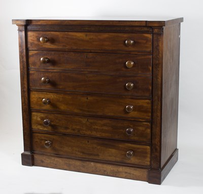 Lot 836 - A Victorian mahogany secretaire chest, fitted...