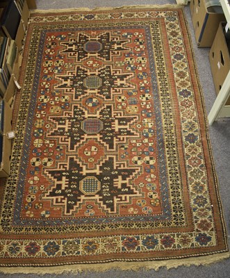 Lot 849 - A Hamadan rug with four star shaped medallions...