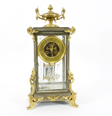 Lot 872 - A late 19th Century French four-glass clock,...