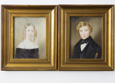 Lot 915 - W S Hunt, 1841/Mr and Miss Martin/a...