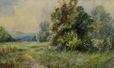 Lot 921 - David Bates (1840-1921)/Meadow Landscapes/a...