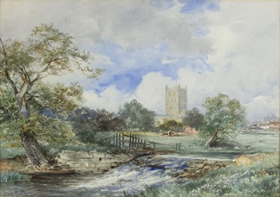 Lot 953 - David Bates (British 1840 - 1921)/Tewkesbury...