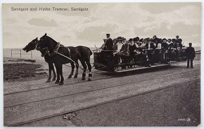 Lot 17 - A quantity of transport postcards, including...