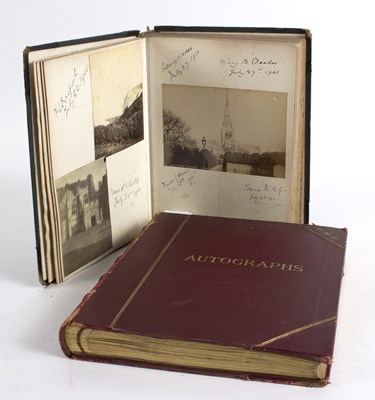 Lot 121 - Two family visitor and photograph albums, from...