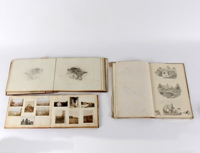 Lot 126 - A 19th Century album of photographs, sketches...