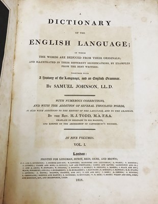 Lot 145 - Johnson (S) A Dictionary of the English...