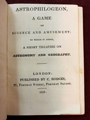 Lot 165 - Charles Hodges Astrophilogeon, a game of...