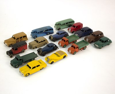 Lot 230 - Dinky Toy vehicles including three trucks, two...