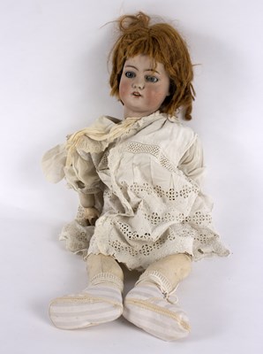 Lot 239 - A Simon & Halbig bisque head doll, with fixed...