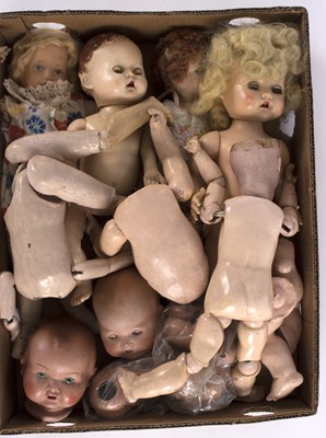 Lot 245 - A quantity of various dolls and body...