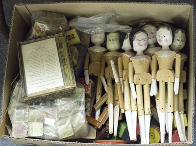 Lot 257 - A collection of children's wooden toys to...