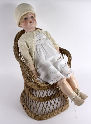 Lot 274 - A & B German bisque head companion doll, with...