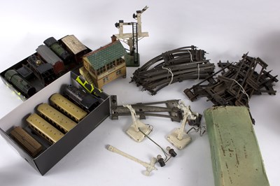 Lot 281 - A quantity of Hornby and other toy trains,...