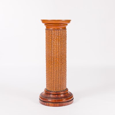 Lot 308 - A majolica pottery jardini?re stand, of column...