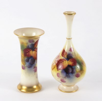 Lot 323 - A Royal Worcester porcelain vase decorated by...