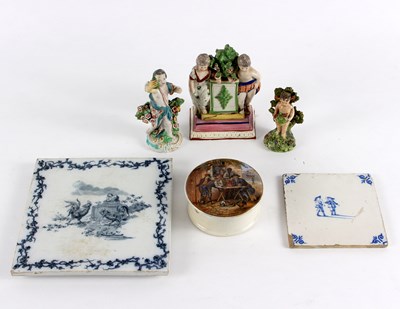 Lot 337 - An English pearlware figure group of two...