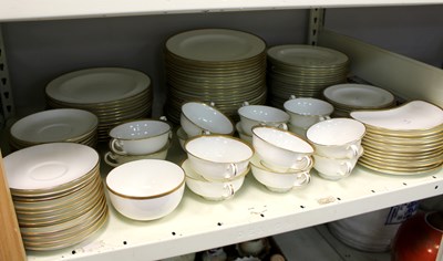 Lot 341 - A Wedgwood dinner service with gilt rims,...