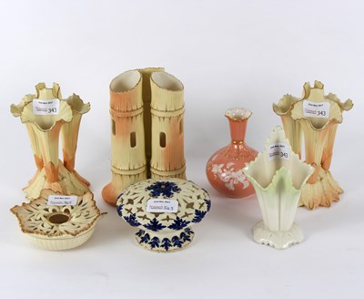 Lot 343 - A pair of Locke & Co. Worcester vases,...