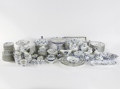 Lot 345 - An extensive Royal Copenhagen blue and white...