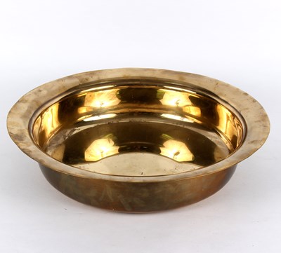 Lot 389 - A brass bowl, circa 1800, 47cm diameter