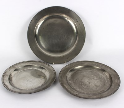 Lot 397 - A pewter dish, Stynt Duncumb of Bewdley, circa...