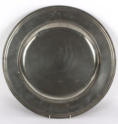 Lot 401 - A pewter charger, by Edward Leapidge, circa...