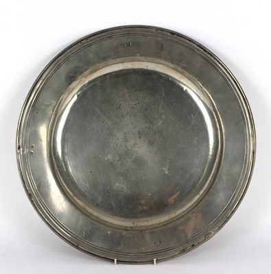 Lot 402 - A pewter charger, by John Trapp II of...