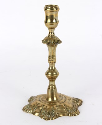 Lot 403 - A George II candlestick, circa 1750, 20.25cm high