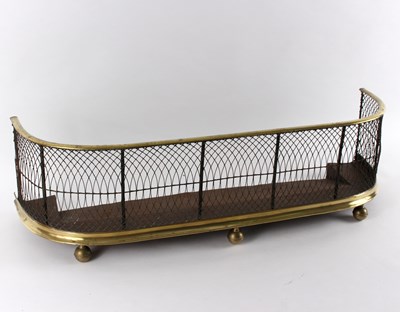 Lot 427 - A Georgian D-shaped fender with brass top rail...